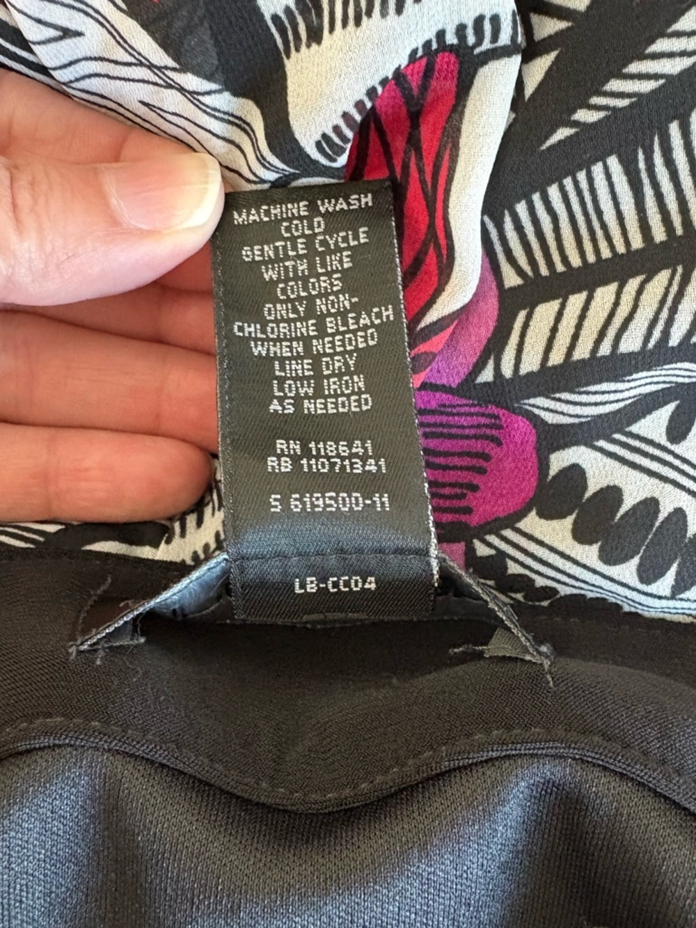 Lane Bryant Black Tank Dress with Pink & White Floral Skirt 14/16 - Picture 5 of 10